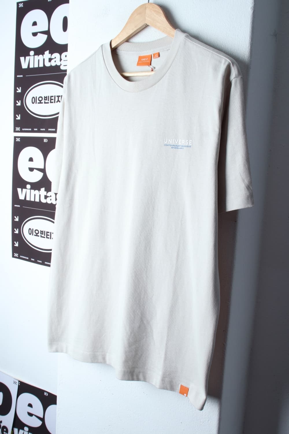 (L-2XL) 앤드지 반팔 티셔츠 새상품 빅사이즈 베이지-H33014 상품이미지1
