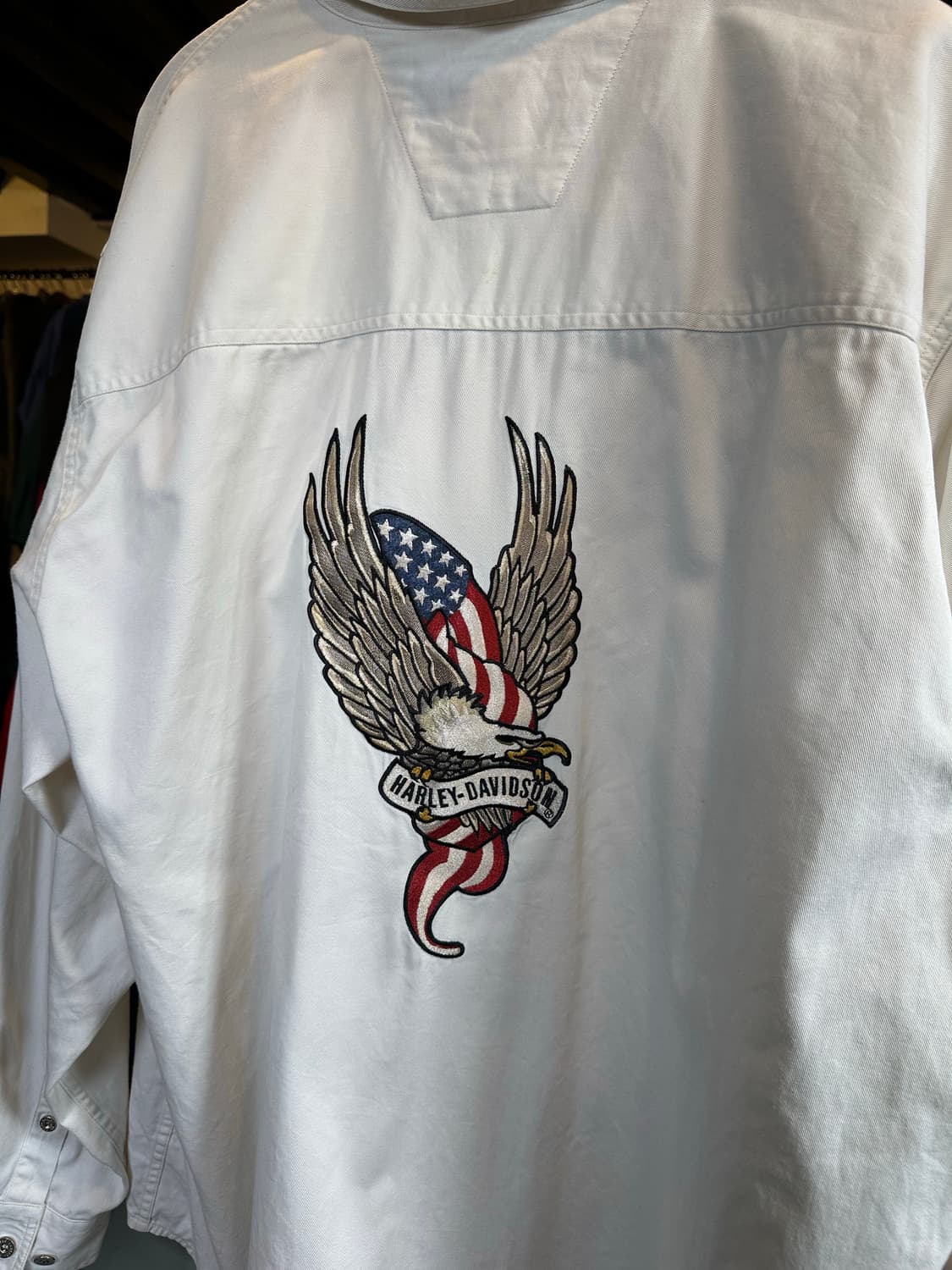 할리데이비슨 자수 화이트 셔츠 상품이미지6