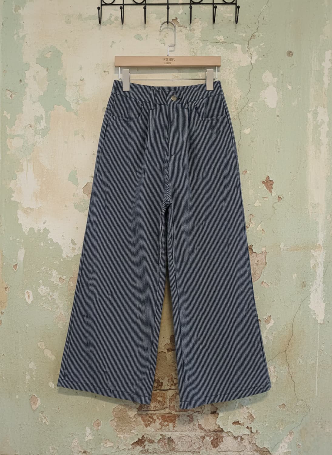 히코리 스트라이프 와이드 팬츠 Free 상품이미지1