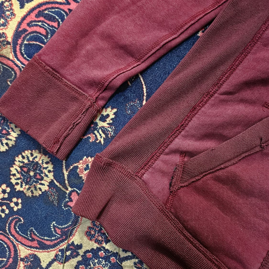 아베크롬비 y2k 스트레치 워시드 버건디  상품이미지5