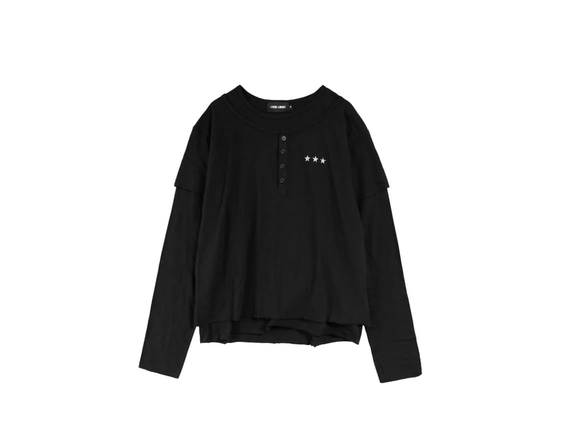 [IFEELUCKY : 아이필럭키] LAYERED CROSS LONG S 상품이미지1