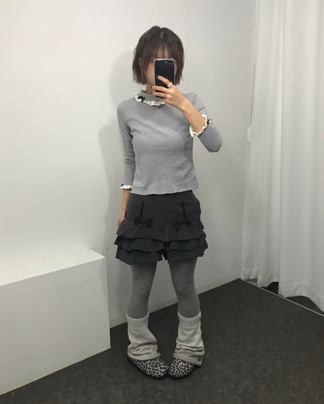 No. 무채색 레이어드 리본 Setྀི 상품이미지4