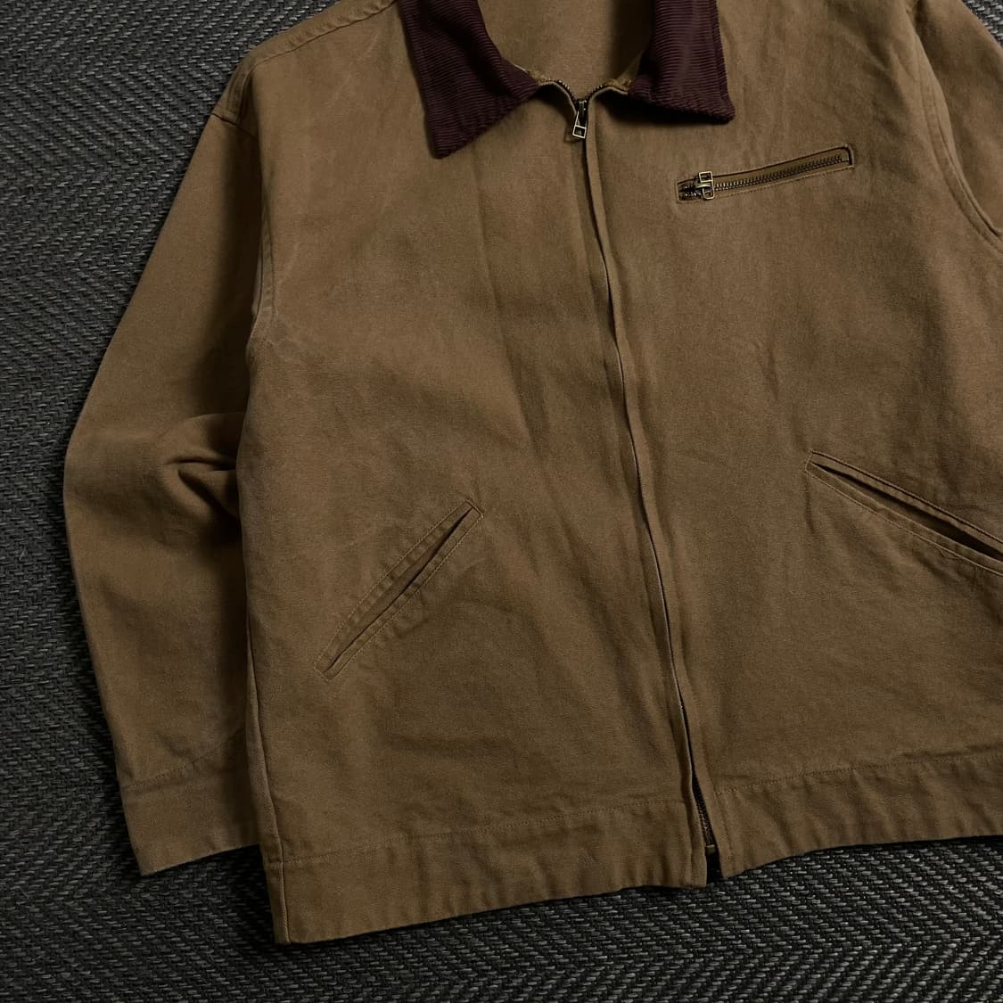 빈티지 올드스쿨 캔버스 워크 자켓 브라운y 4216 상품이미지4