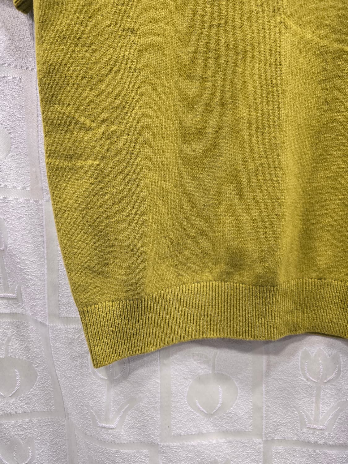 거의새거) 던스트 25년 올리브 반팔 니트 티셔츠 L (100) 상품이미지5