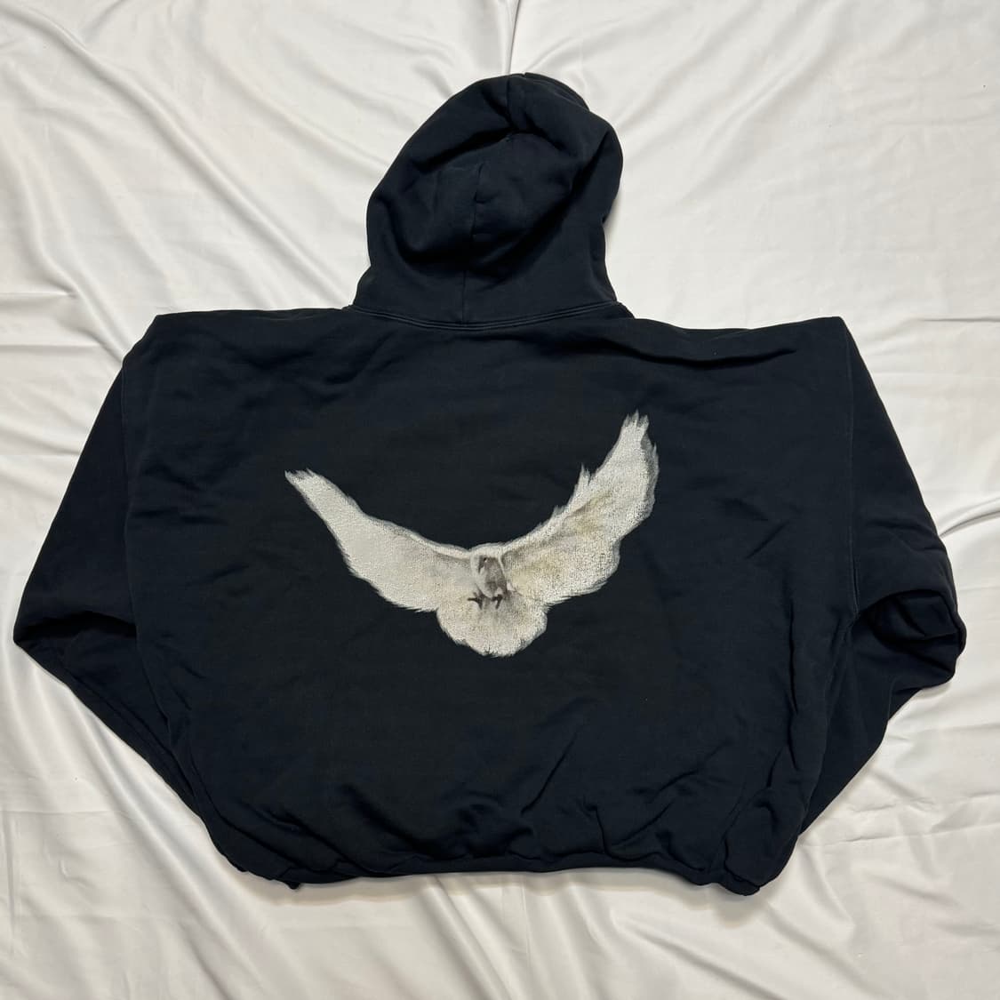 [S] 이지 갭 엔지니어드 바이 발렌시아가 도브 후드 워시드 블랙 상품이미지1