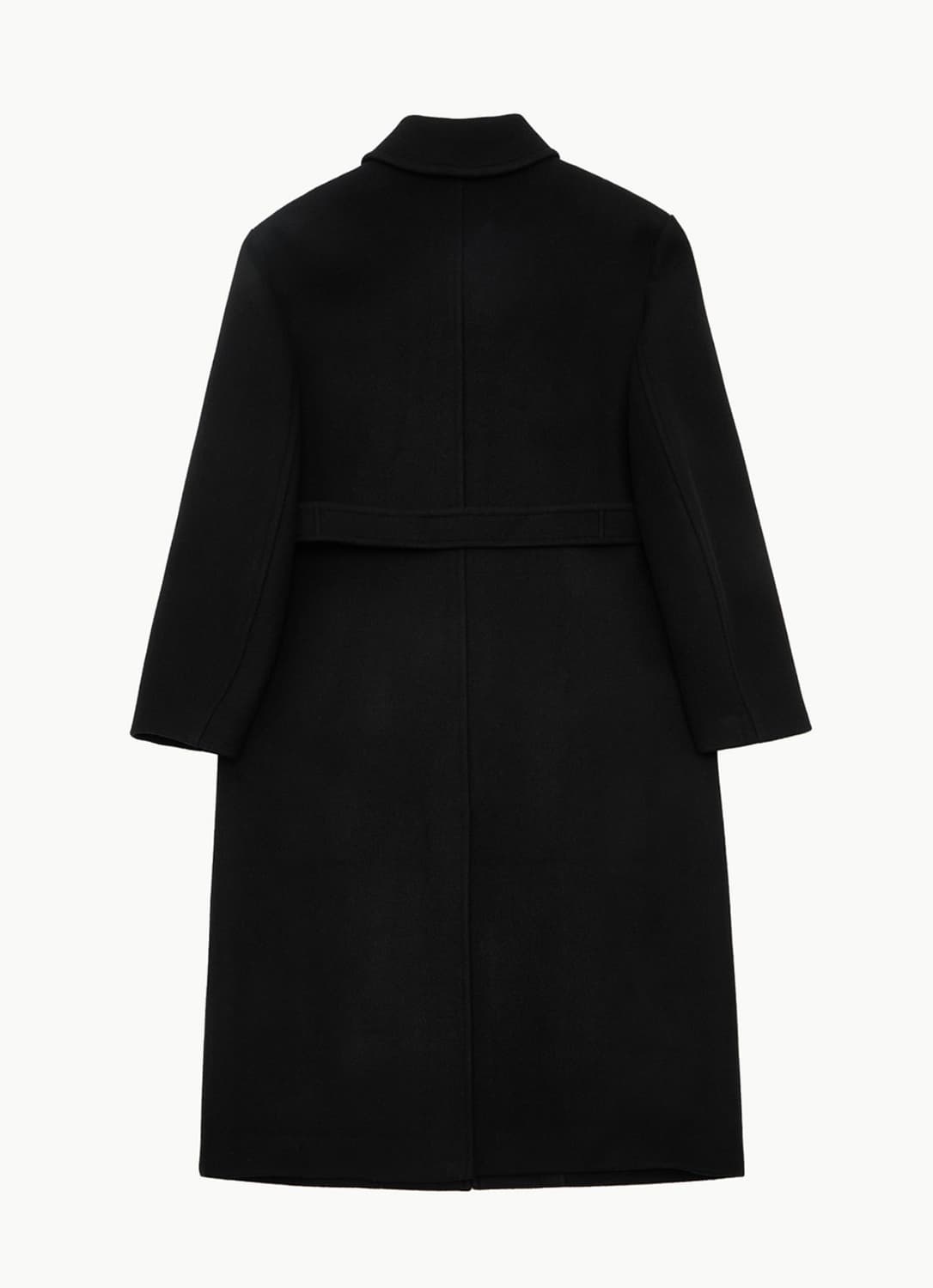 아모멘토 맨즈 싱글 브레스티드 롱 코트 블랙 L 새상품 상품이미지2