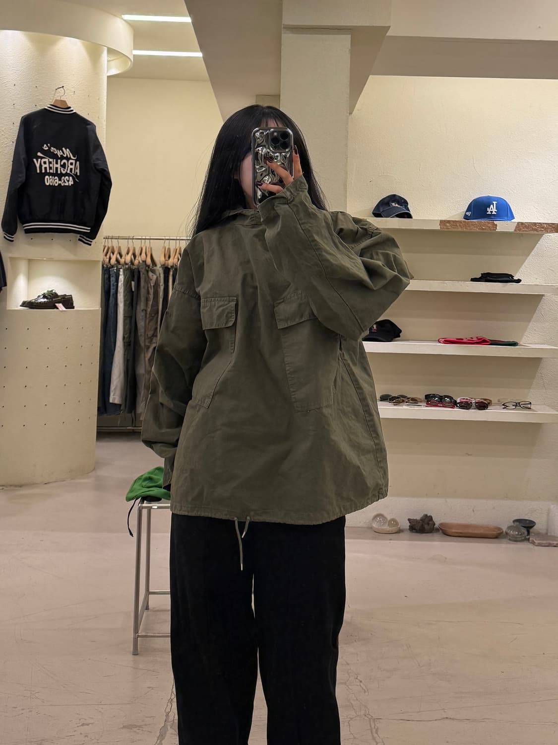 UFO USA 밀리터리 아노락 후드 자켓 카키 U1093 상품이미지1