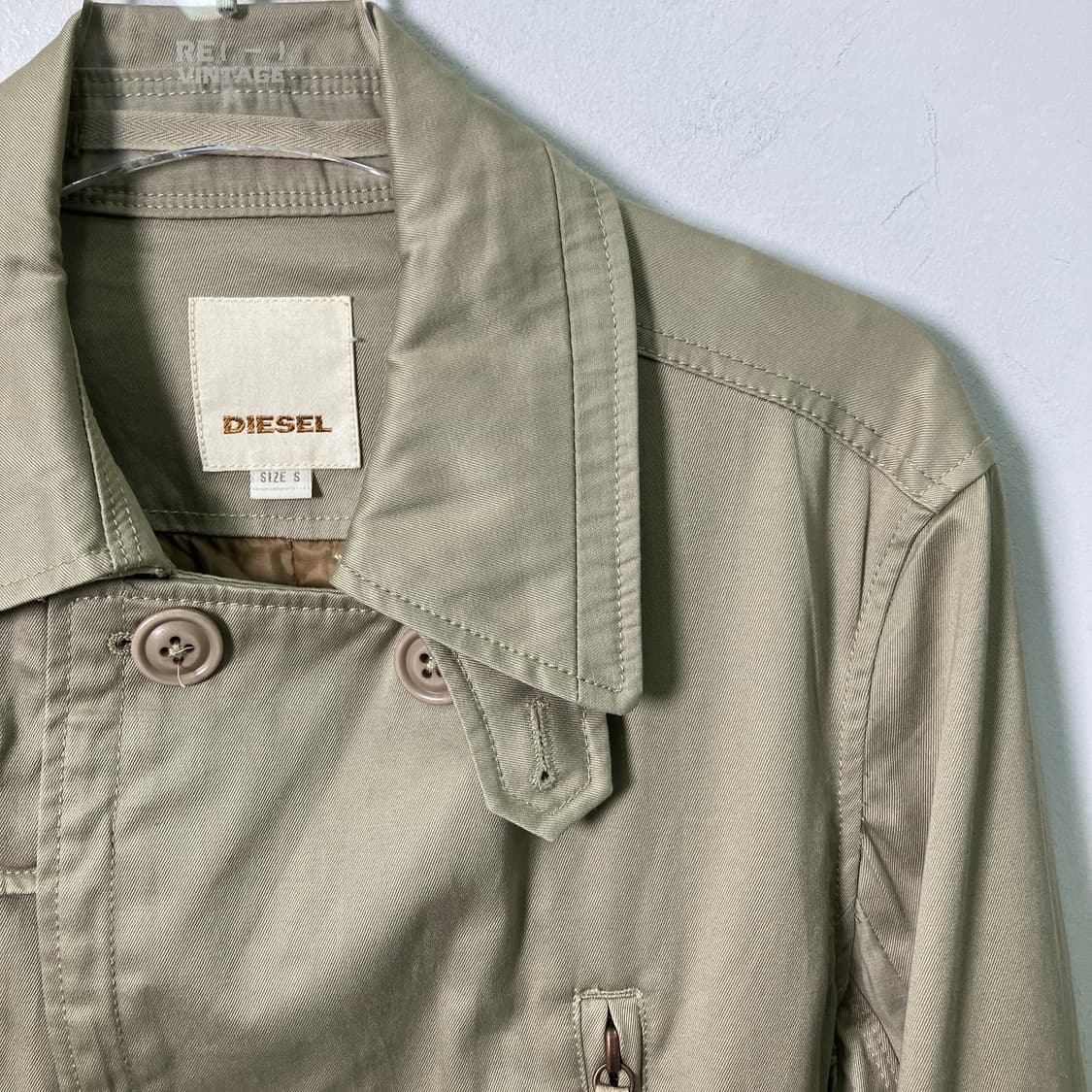 Diesel 디젤 더블 트렌치 코트 S 상품이미지4