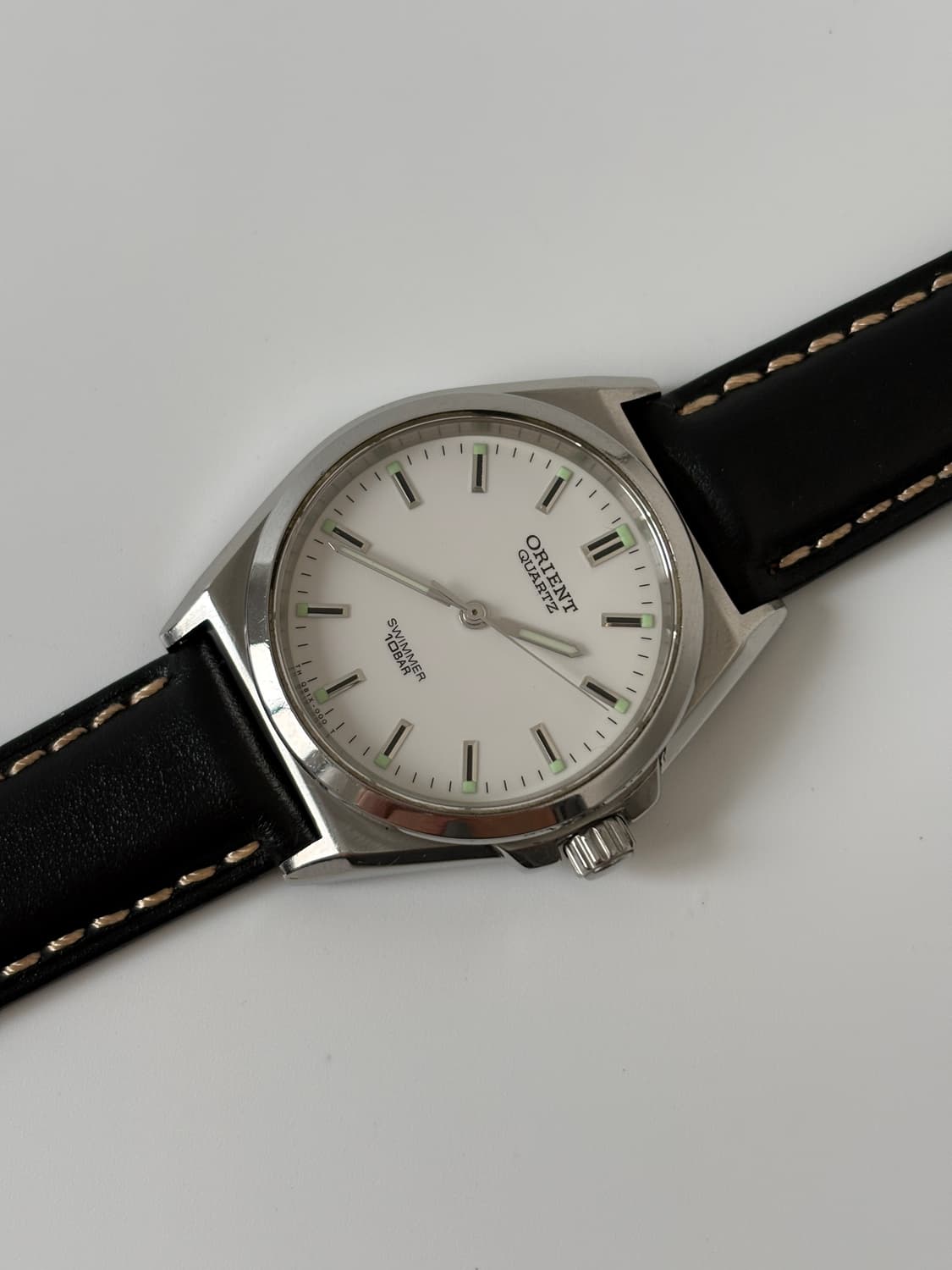 1990s Swimmer White Dial Silver Quartz 상품이미지4