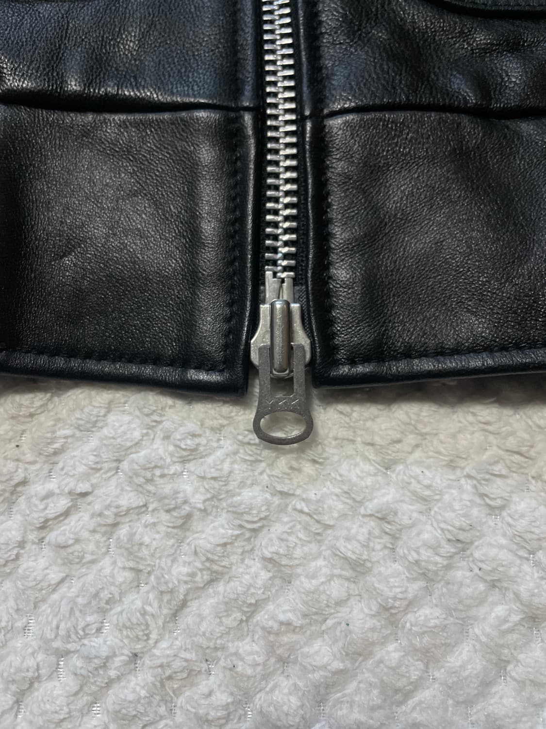 TONY WACK 토니웩 2WAY 램스킨 양가죽 레더 블루종 자켓 상품이미지7