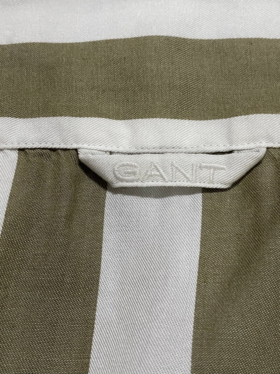 GANT 간트 오픈 카라 셔츠 카키 스트라이프 105-110 상품이미지8