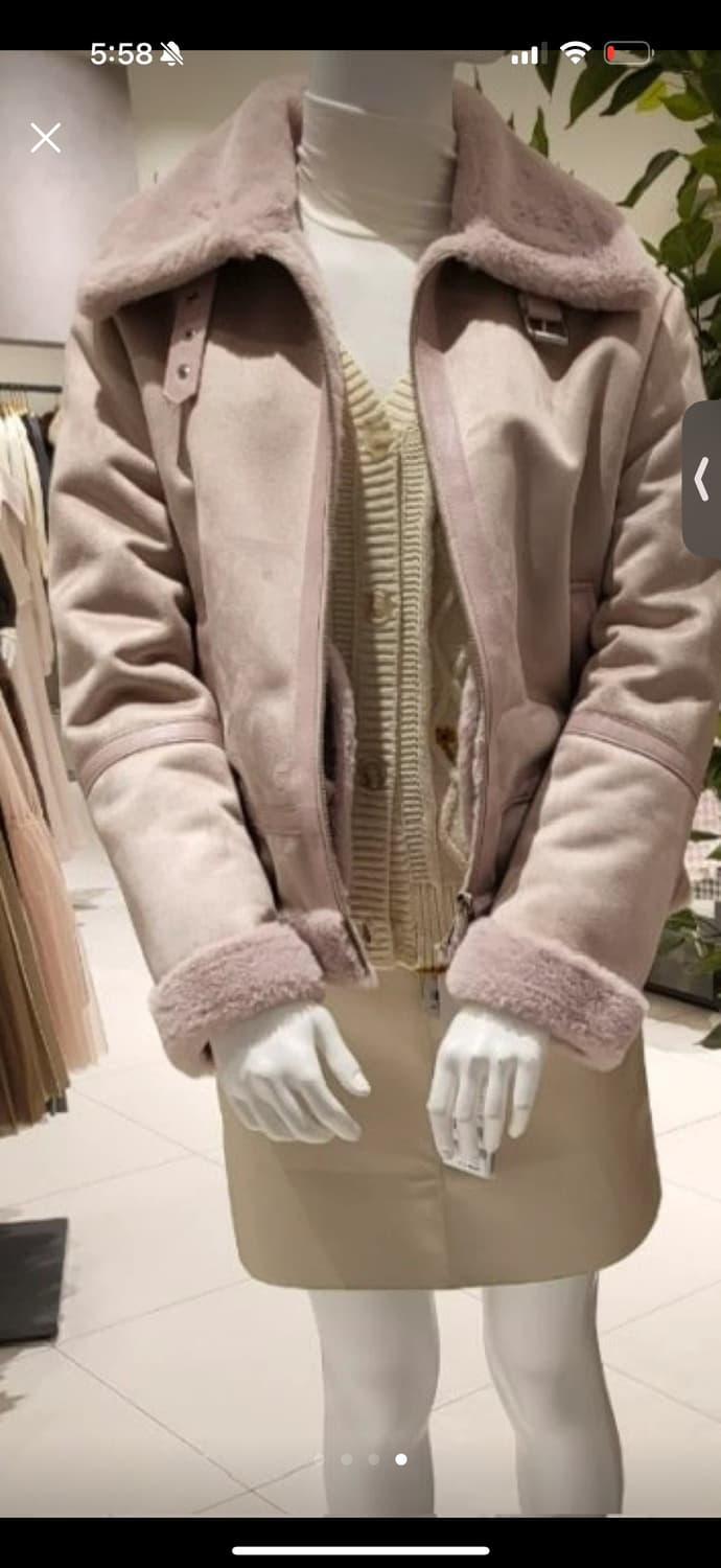 로엠 딸기우유 핑크 스웨이드 무스탕 자켓 L (9.9->2.5) 상품이미지4