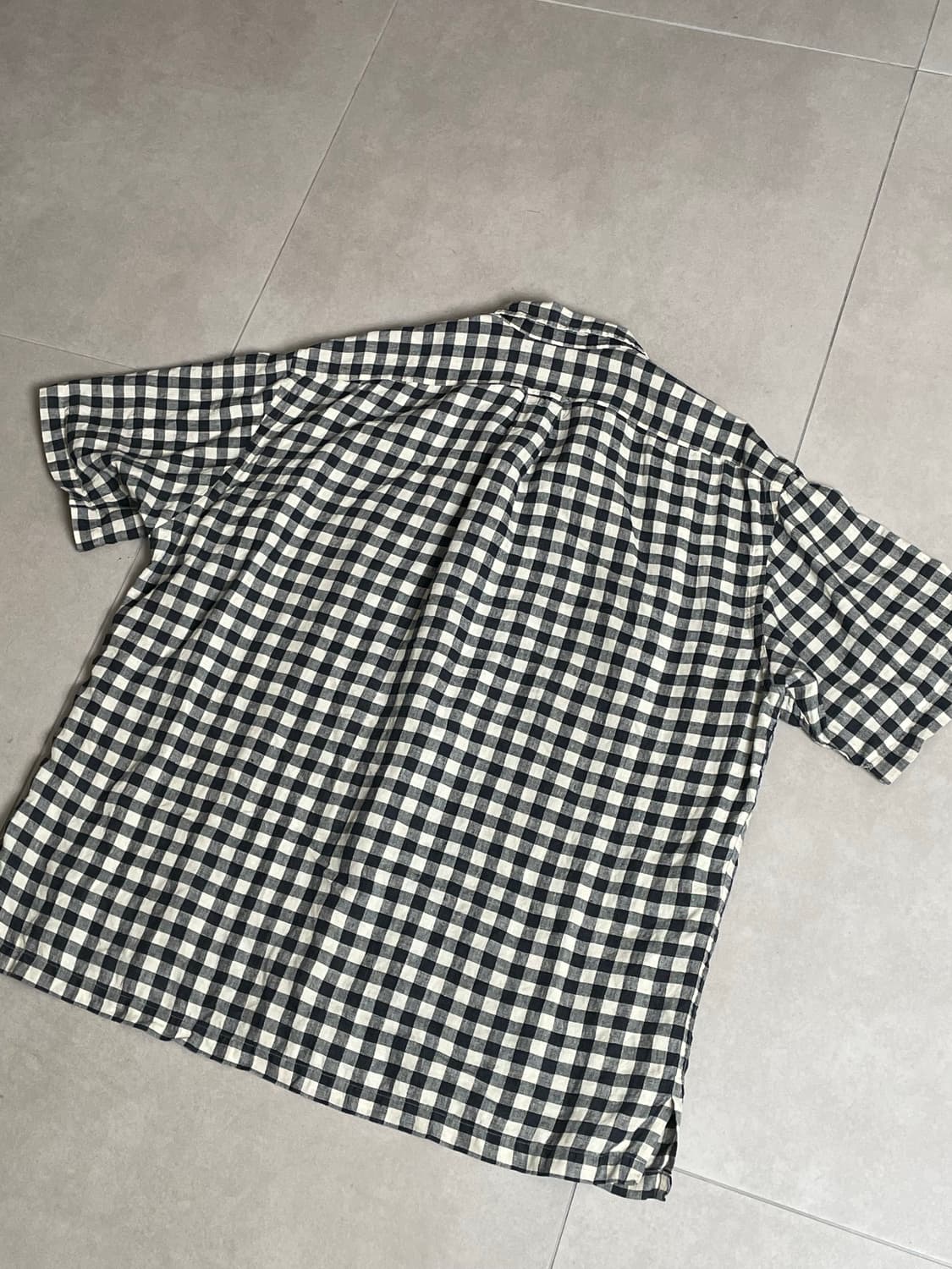 폴로 랄프로렌 체크 린넨 반팔셔츠 XL 상품이미지5