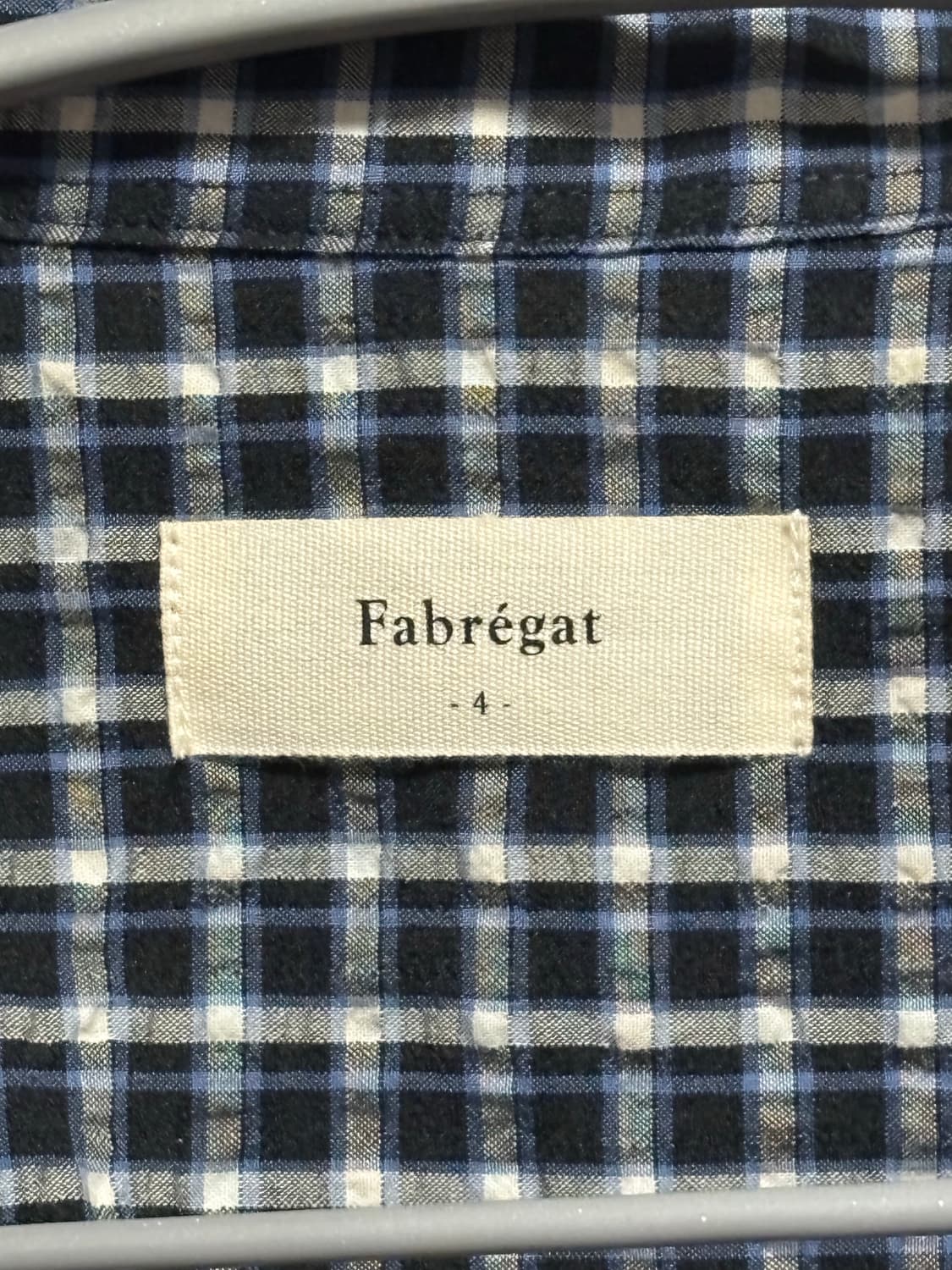 파브레가 모나코 체크셔츠 네이비 4사이즈 (105-110) 상품이미지2