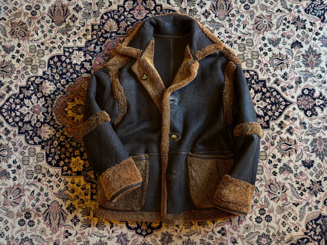 Bitish VTG 시어링 레더 자켓 무스탕 상품이미지1