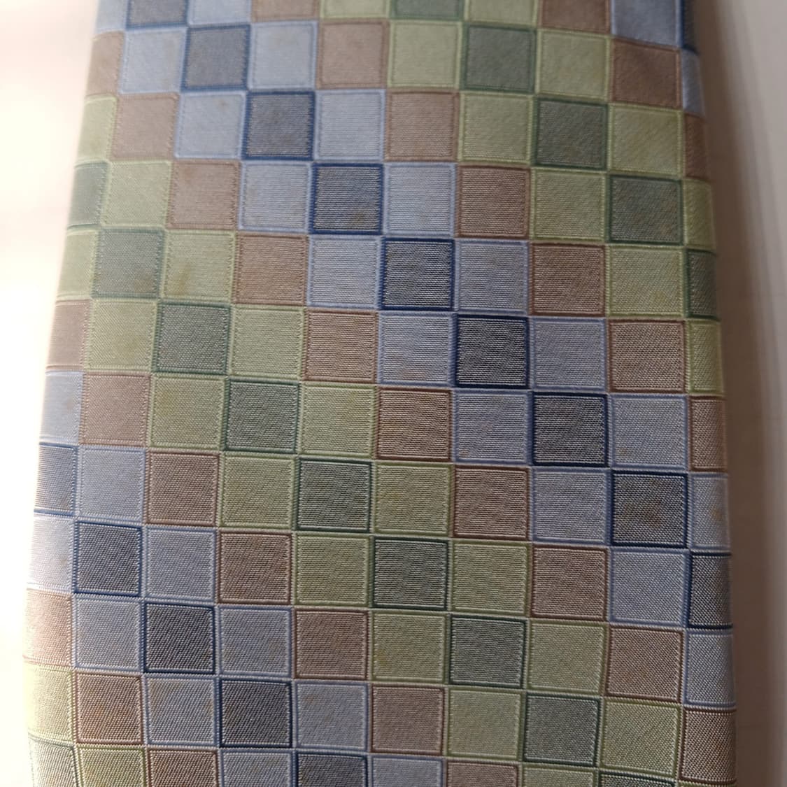 켈빈클라인 실크 그린 체크 넥타이 9.1cm A등급 A19834 상품이미지10