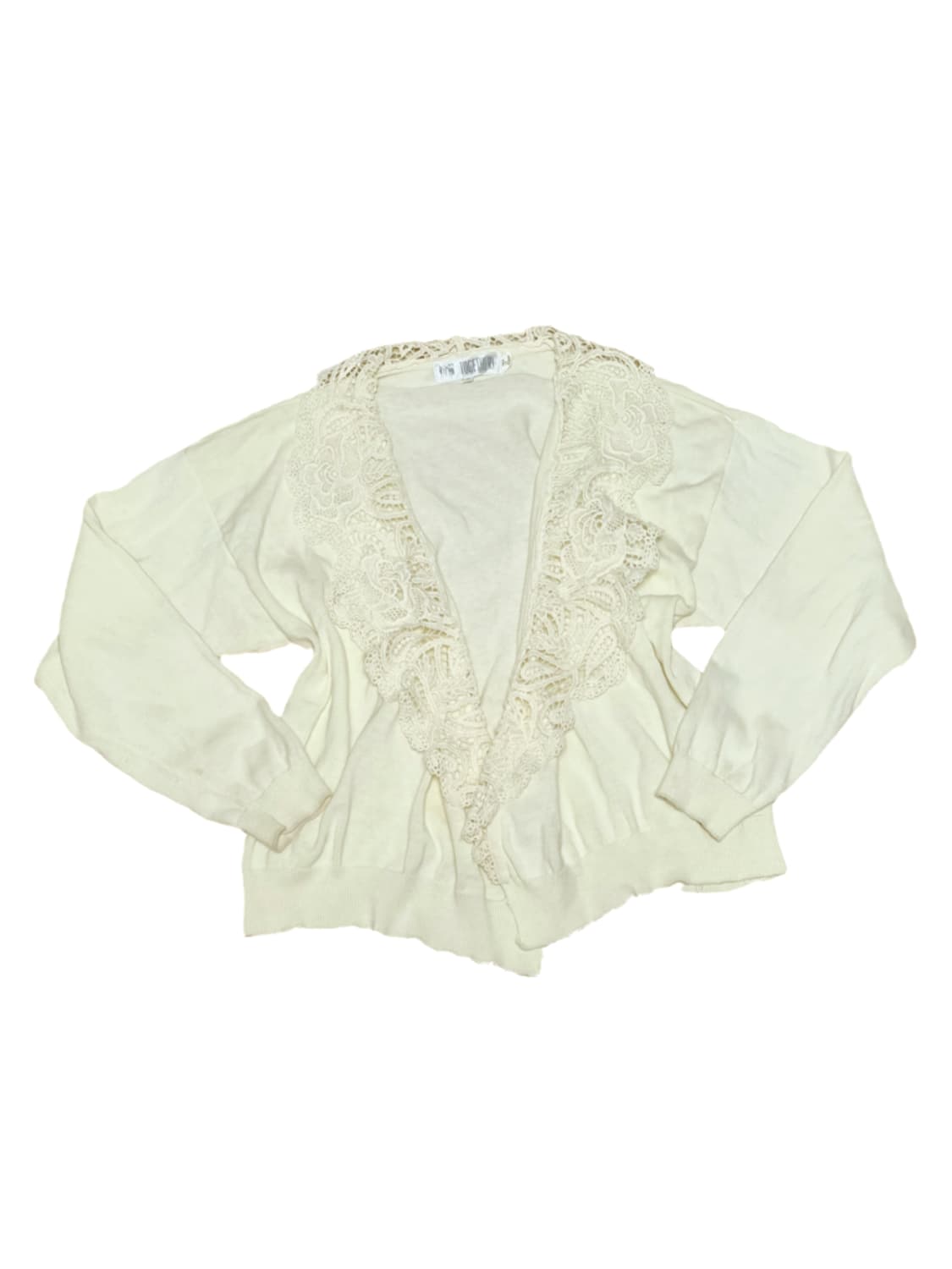 빈티지 크로쉐 레이스 가디건 아이보리 크림 모리걸하구미페어리오리엔탈 상품이미지1