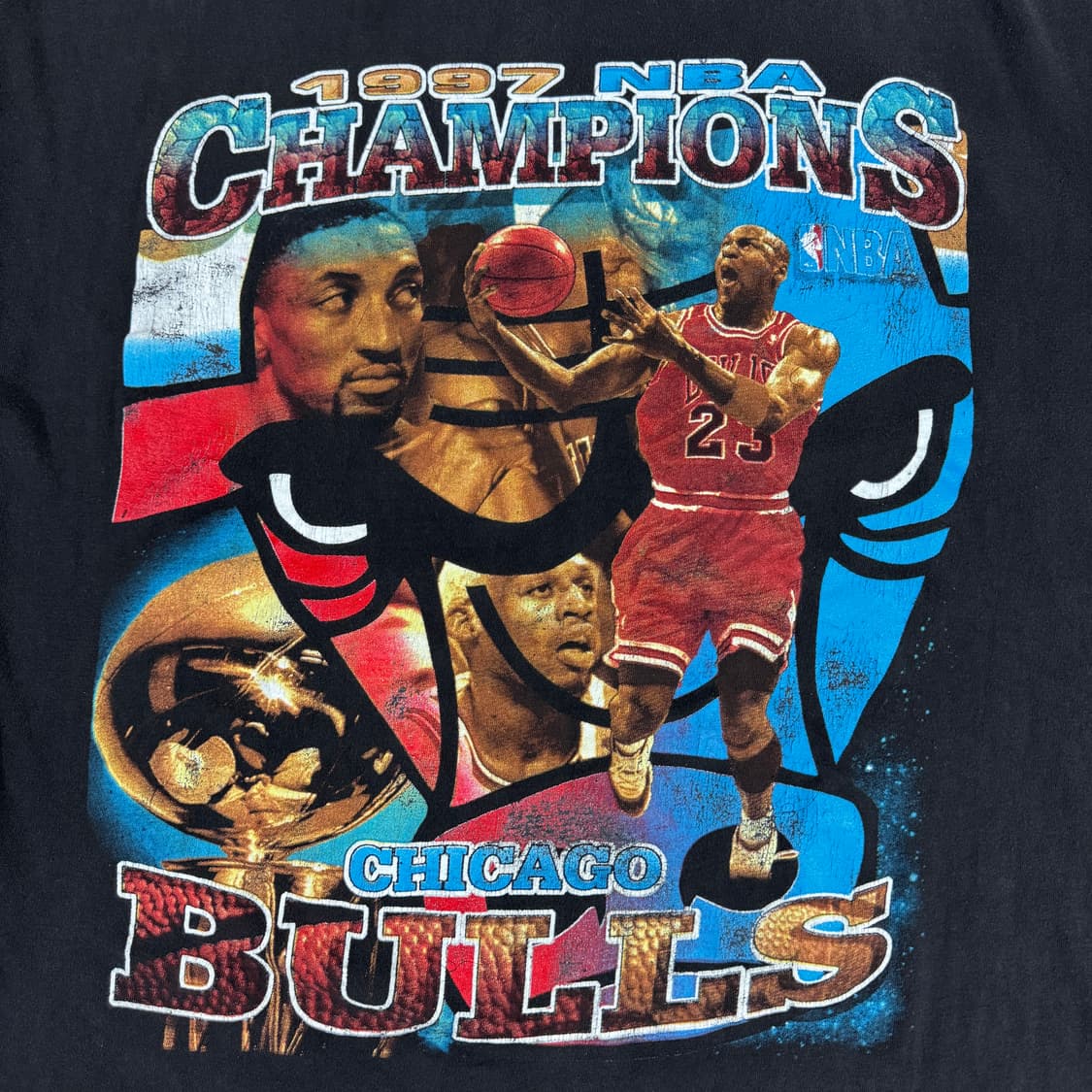 빈티지 90s Chicago Bulls Rap Tee 시카고불스 랩티셔츠 상품이미지3