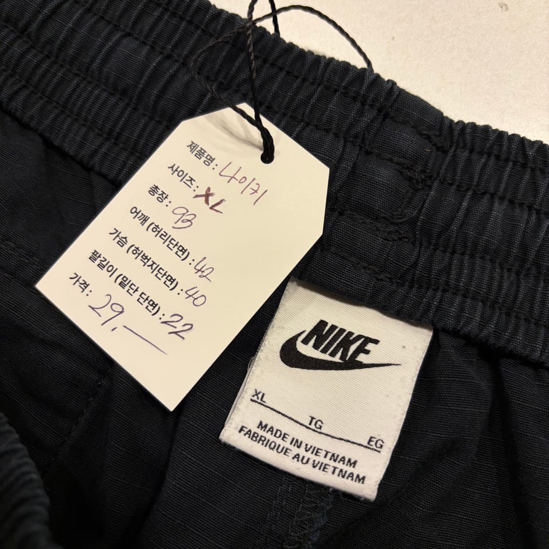 [XL] 나이키 스우시 블랙 카고 바지 C95 상품이미지5