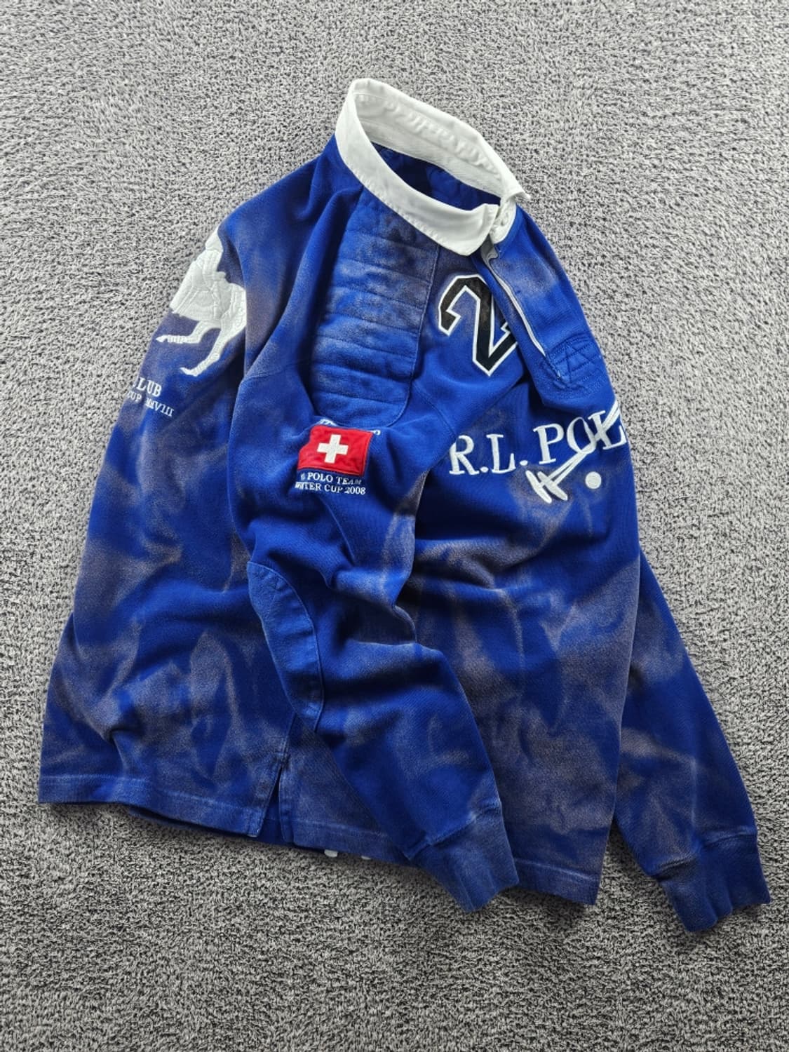 폴로랄프로렌 다잉 워시드 커스텀 럭비 티셔츠 ( L ) / 10995 상품이미지4