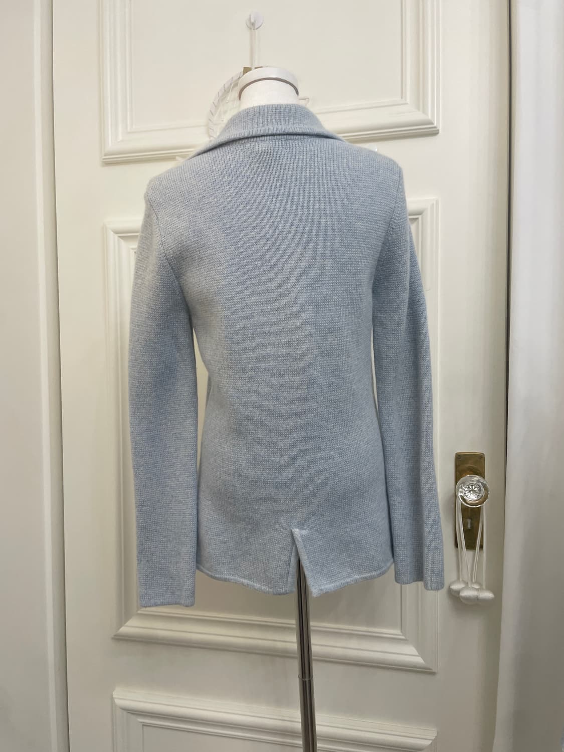 blue melange pocket knit jacket 상품이미지3
