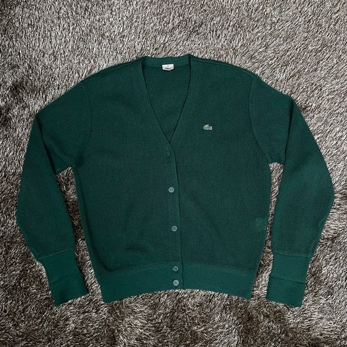라코스테 LACOSTE 그린 90s 서광 울 브이넥 가디건 95 상품이미지1