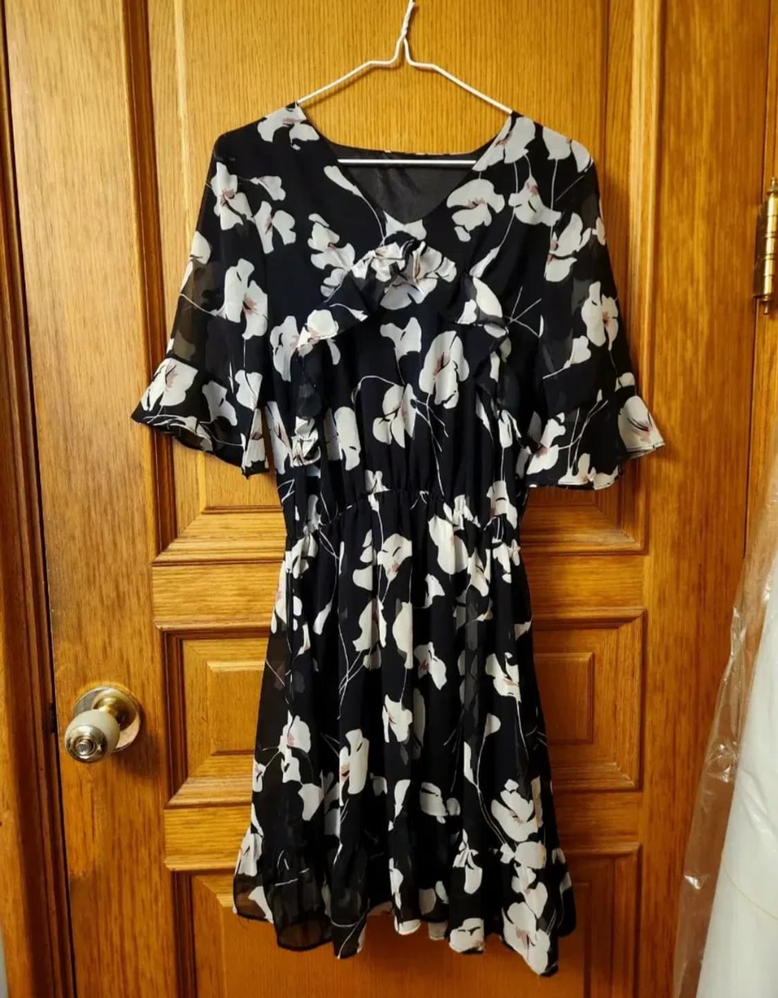 블랙 시스루 여름원피스 상품이미지1