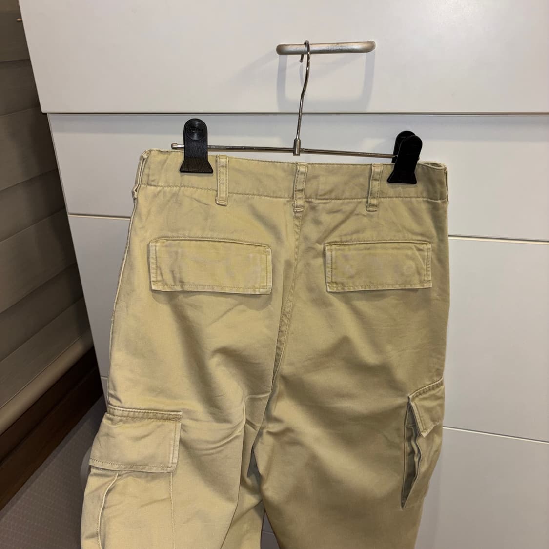 일본 유니클로 베이지 빈티지 카고 바지 M 상품이미지6