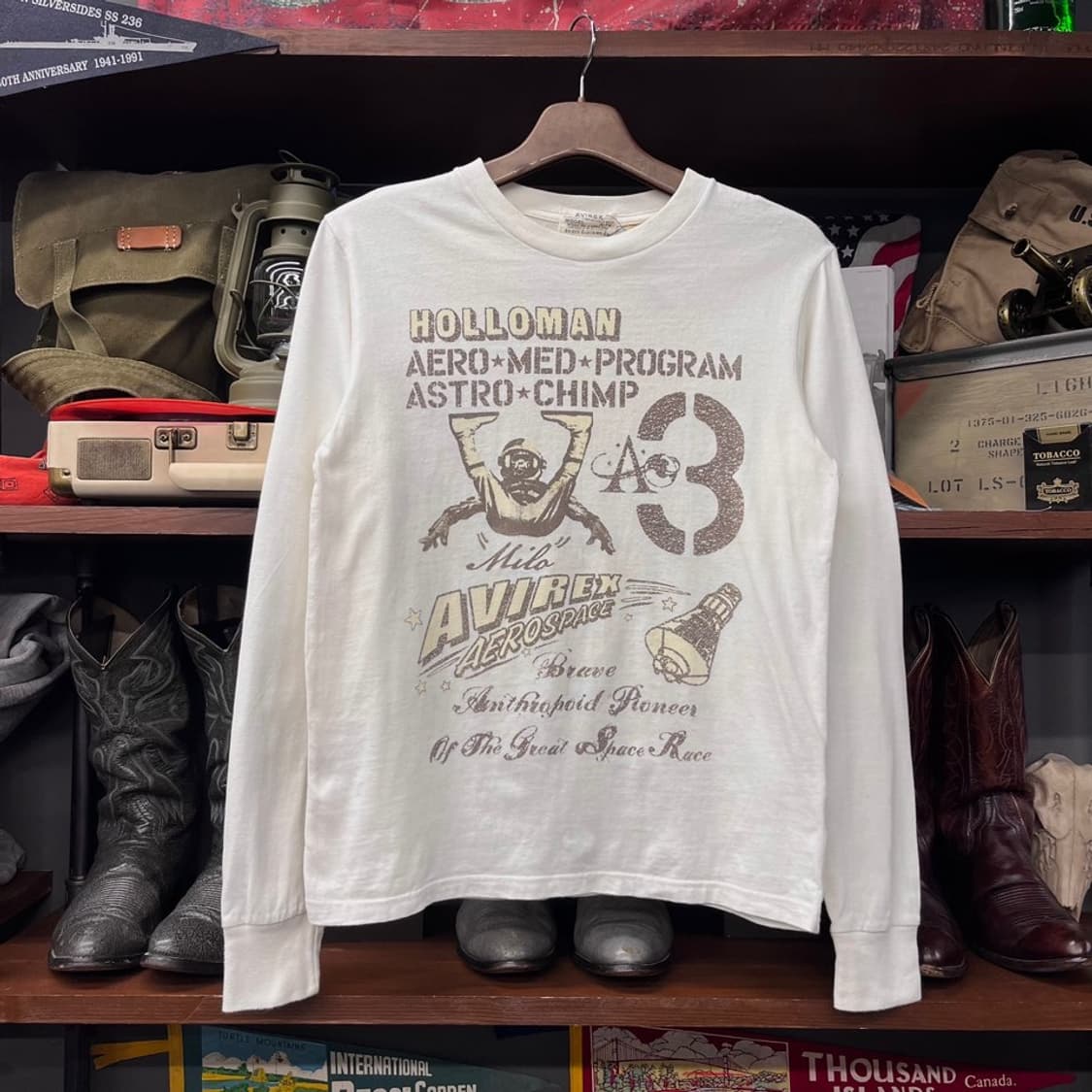 아비렉스 A-75 에어로 스페이스 프린팅 롱슬리브 N462 상품이미지1