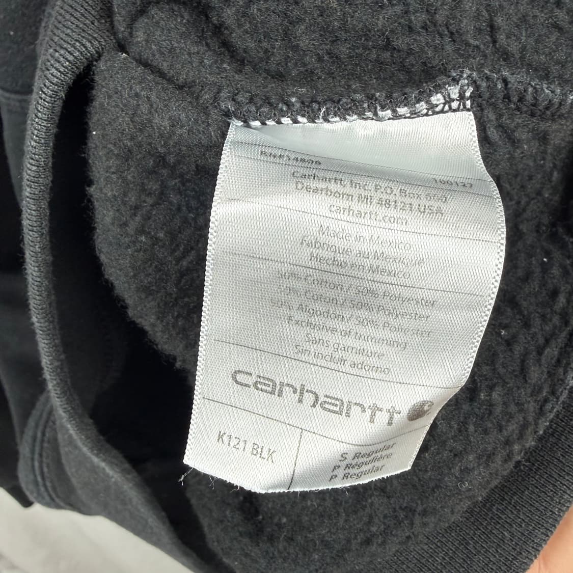 (S) 칼하트 루즈핏 후드 티 블랙 상품이미지5