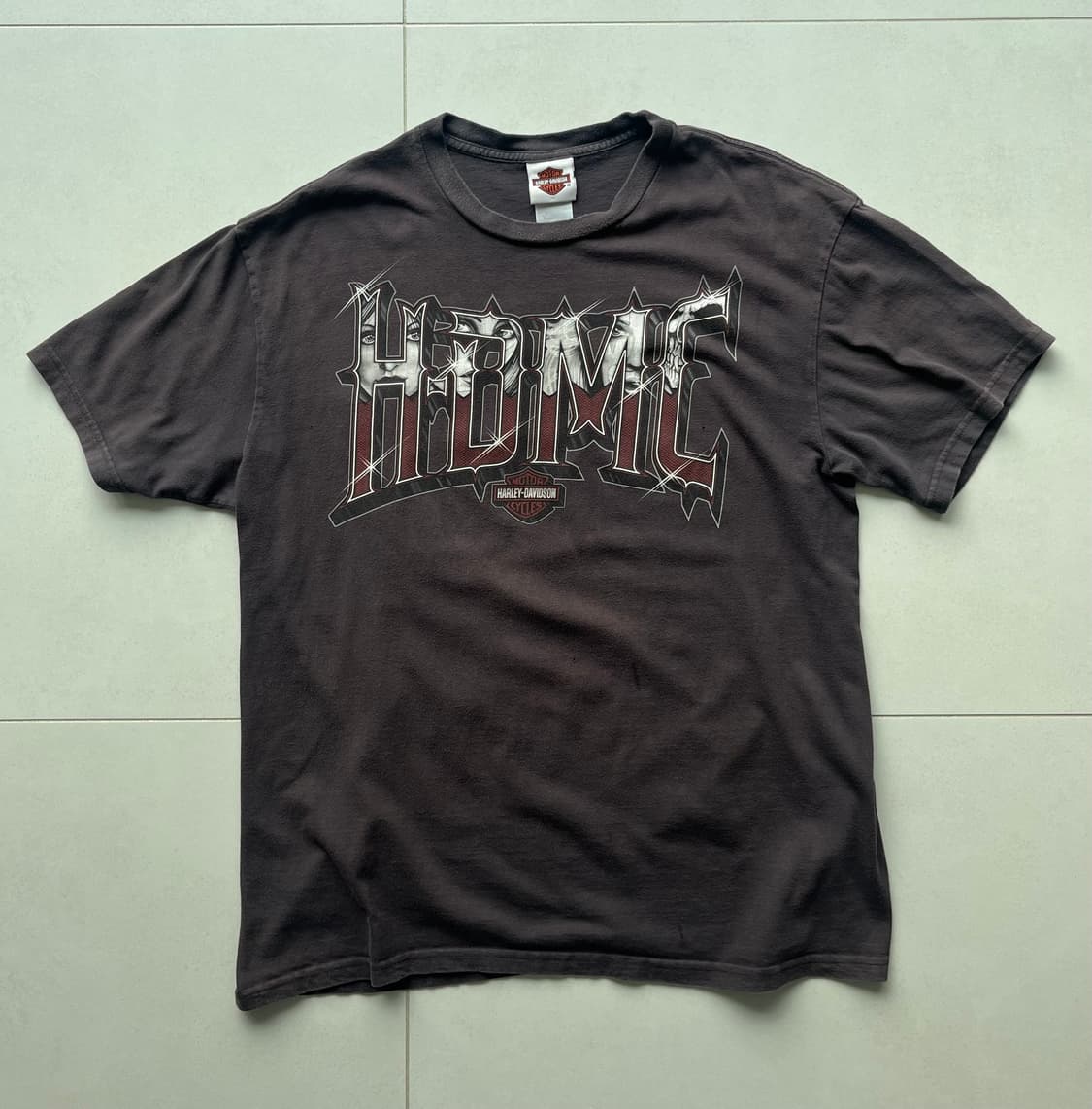 Harley Davidson Skull & Pinupgirl 반팔티 상품이미지1
