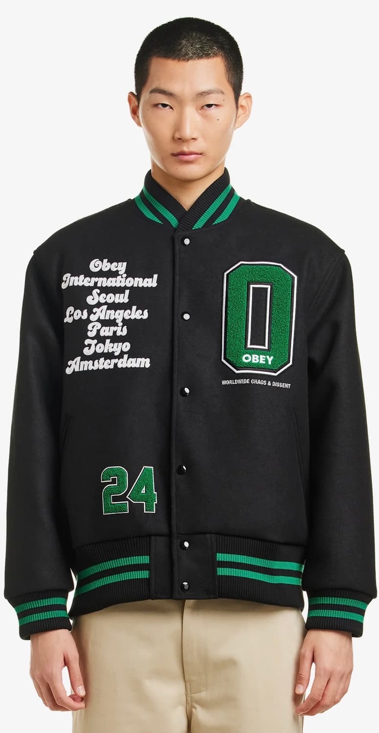 OBEY 오베이 암스테르담 인터내셔널 바시티 스타디움 자켓 상품이미지3