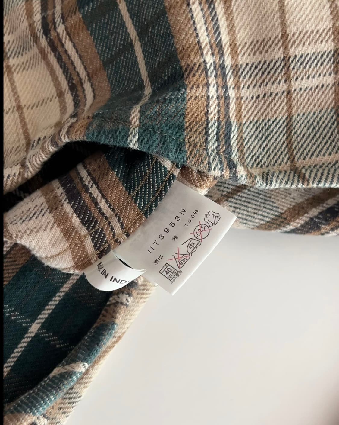 노스페이스 퍼플라벨 투포켓 체크셔츠 m 상품이미지4