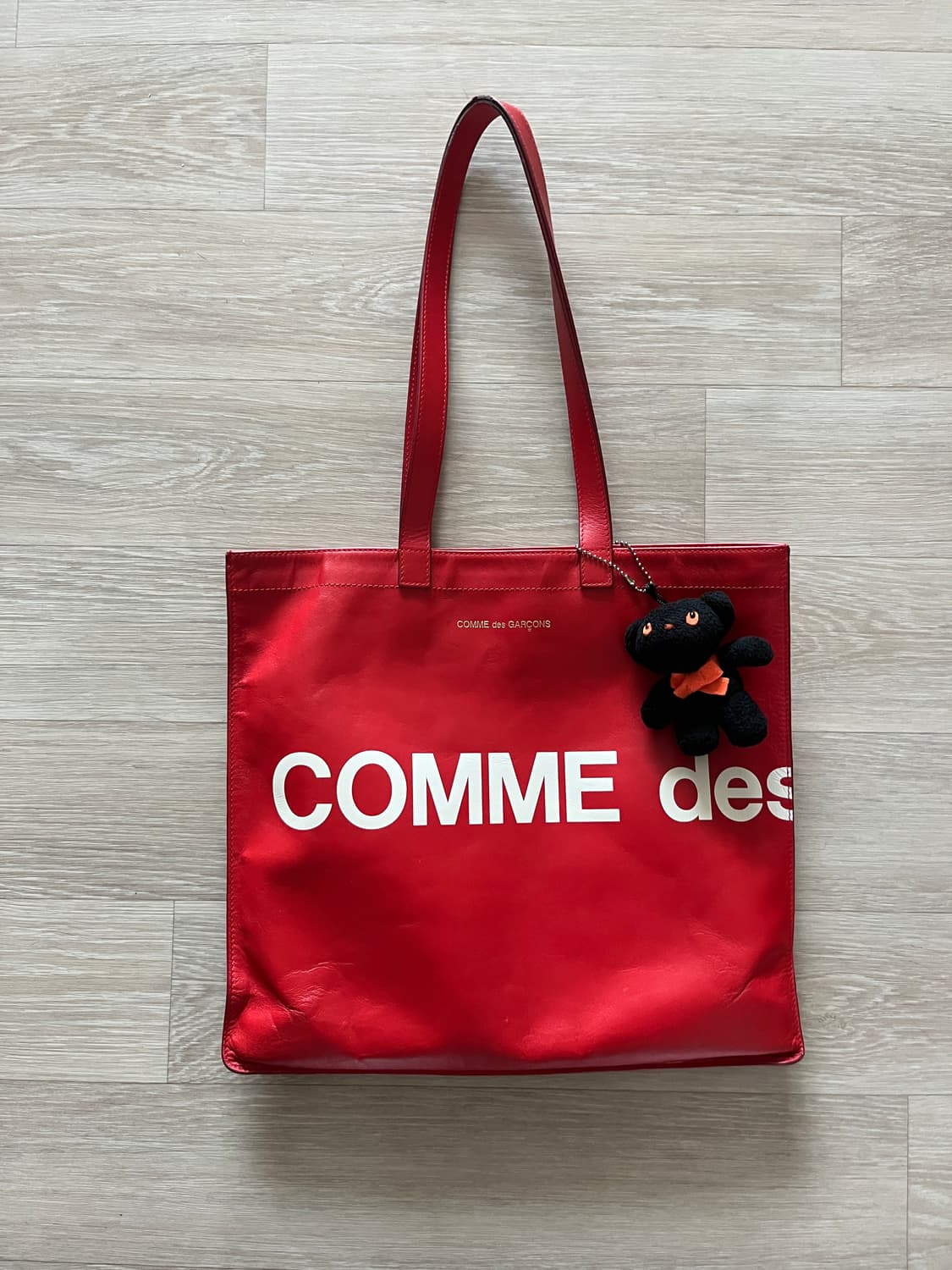 Comme des garcons 레드 레더 숄더백 상품이미지2