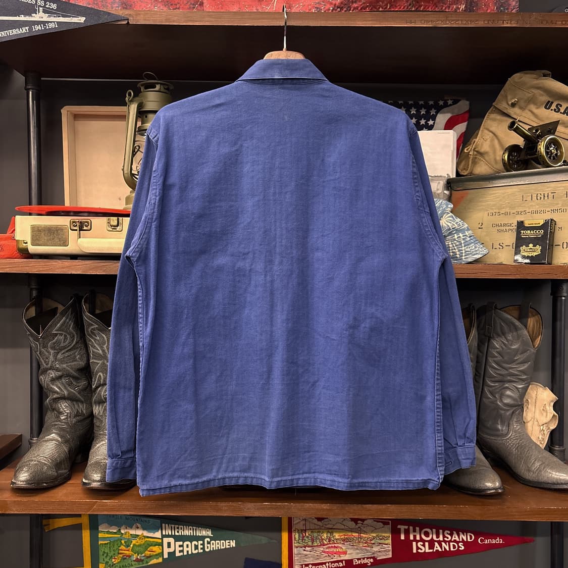 70~80s 오리지널 4포켓 프렌치 워크자켓 헤링본 트윌 N814 상품이미지2