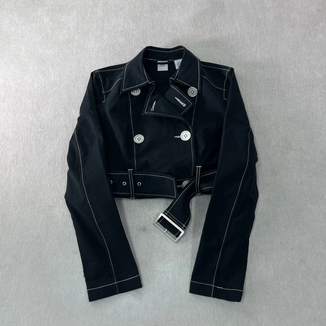 W 95 알마니 익스체인지 블랙 크롭 자켓 상품이미지1