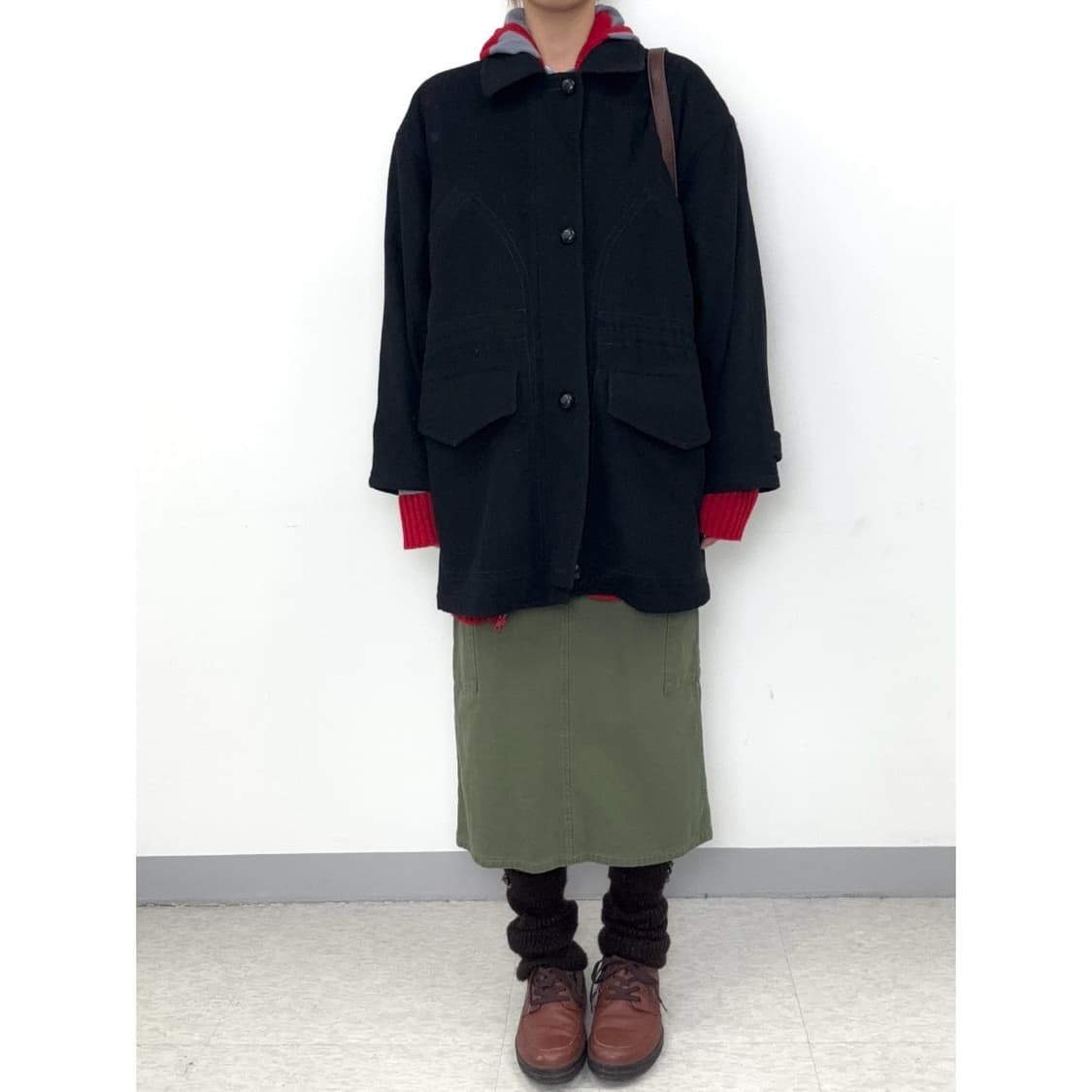 빈티지 블랙 울 코트 점퍼 상품이미지2