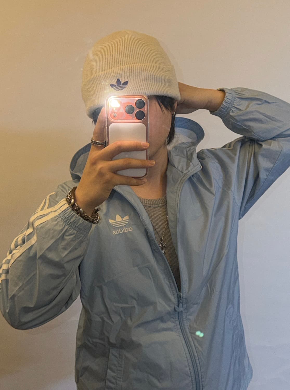 아디다스 대장급 스카이블루 윈드브레이커 상품이미지1