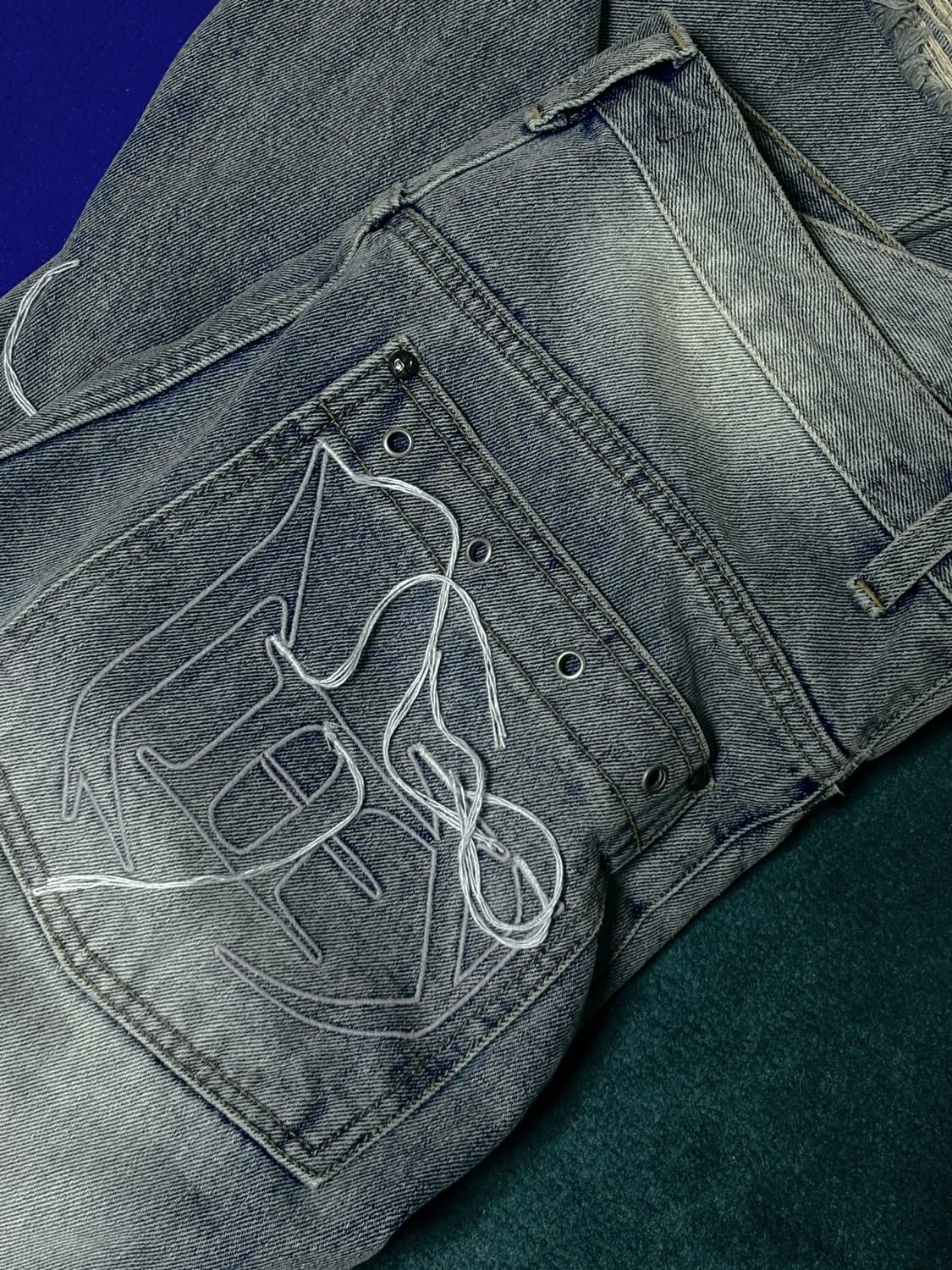 yeel 워싱 디스트로이드 데님 팬츠 상품이미지5