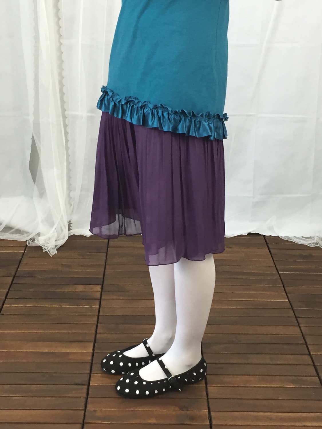 'C.d.s Basic' Purple Midi Skirts 상품이미지2