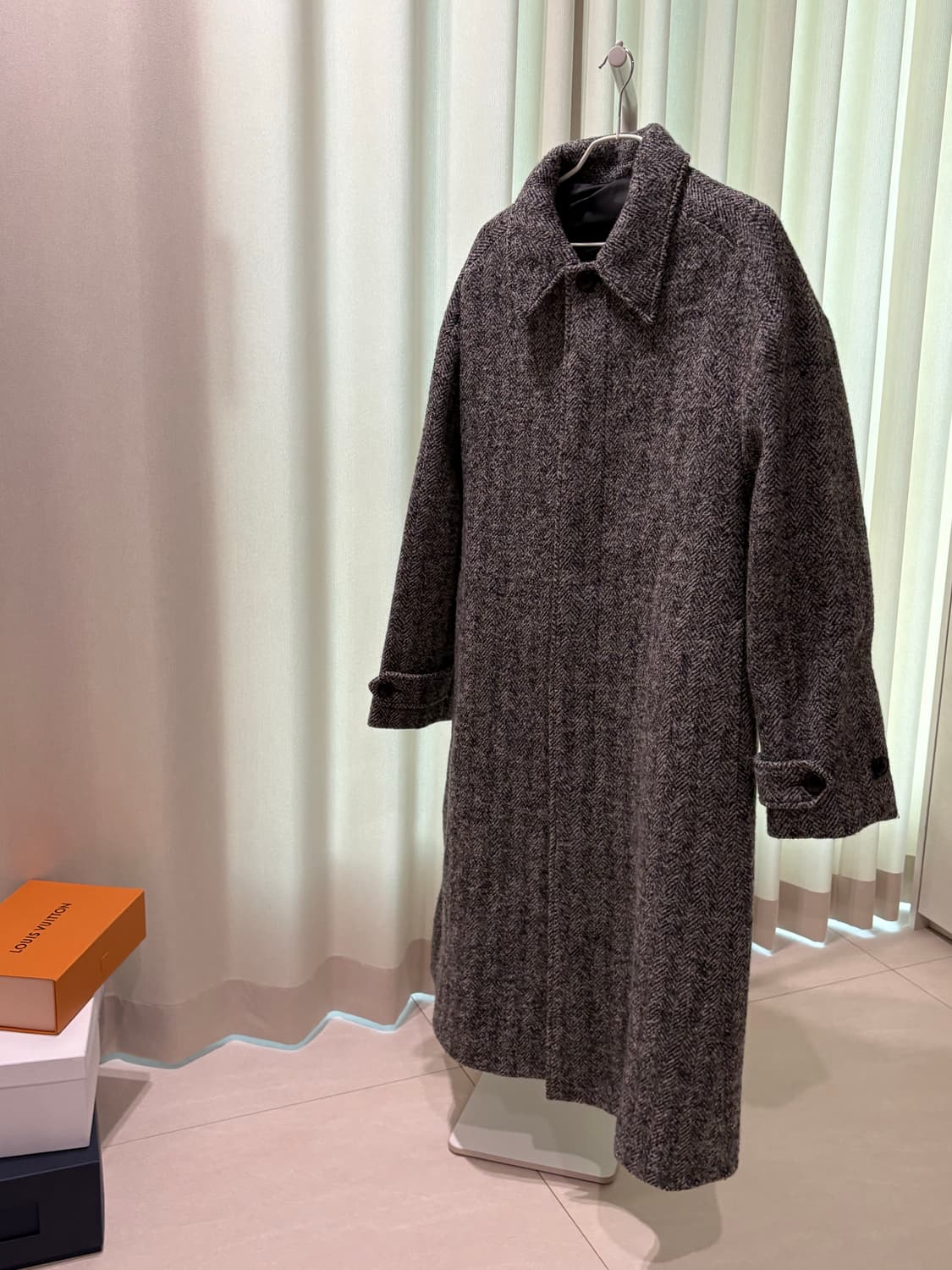 쿠어 coor 발마칸 울 헤링본 코트 상품이미지2