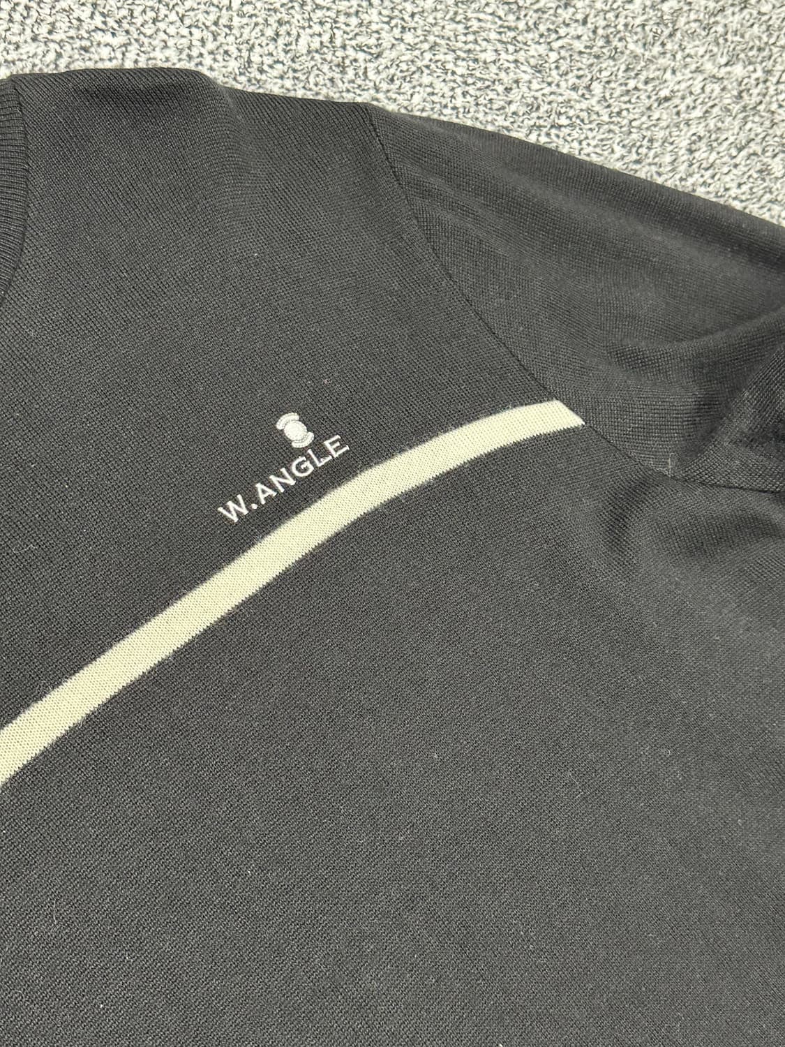 와이드앵글 골프 방풍 블랙 경량 니트 상품이미지4