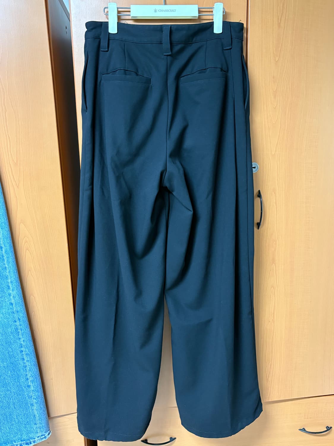 디앤에스알 멀티 플리츠 와이드 슬랙스 블랙 M 상품이미지5