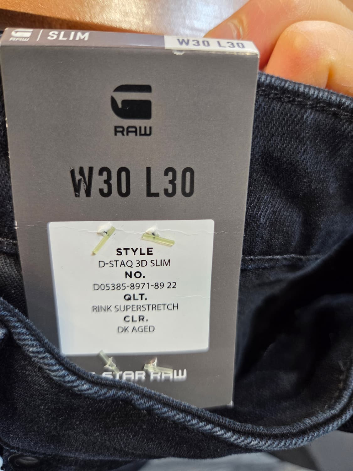 G-Star RAW 블랙 데님 팬츠(W30/L32)남여공용스판 상품이미지10