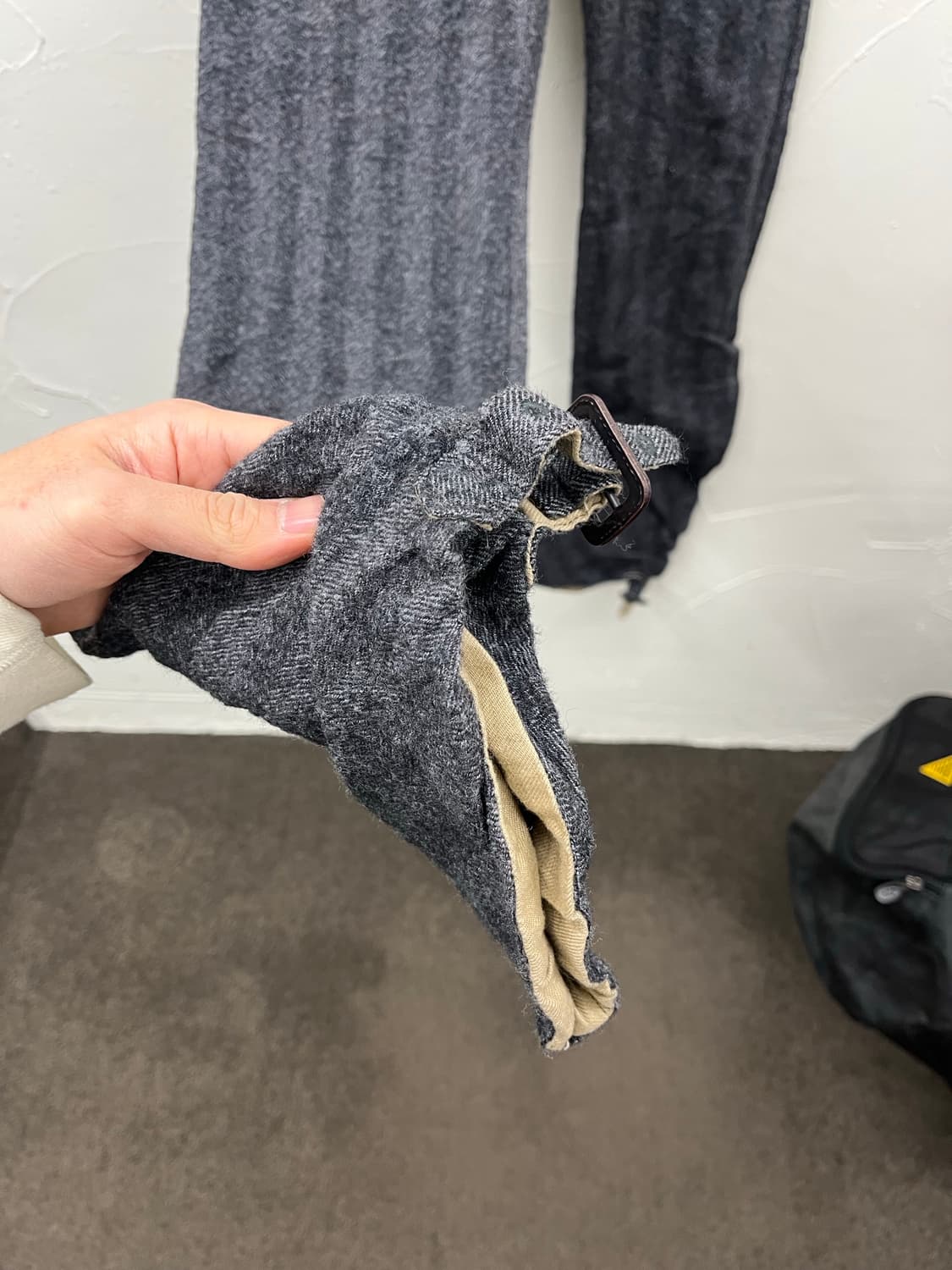 존 불 스트라이프 울 커브드 팬츠 샘플 상품이미지6