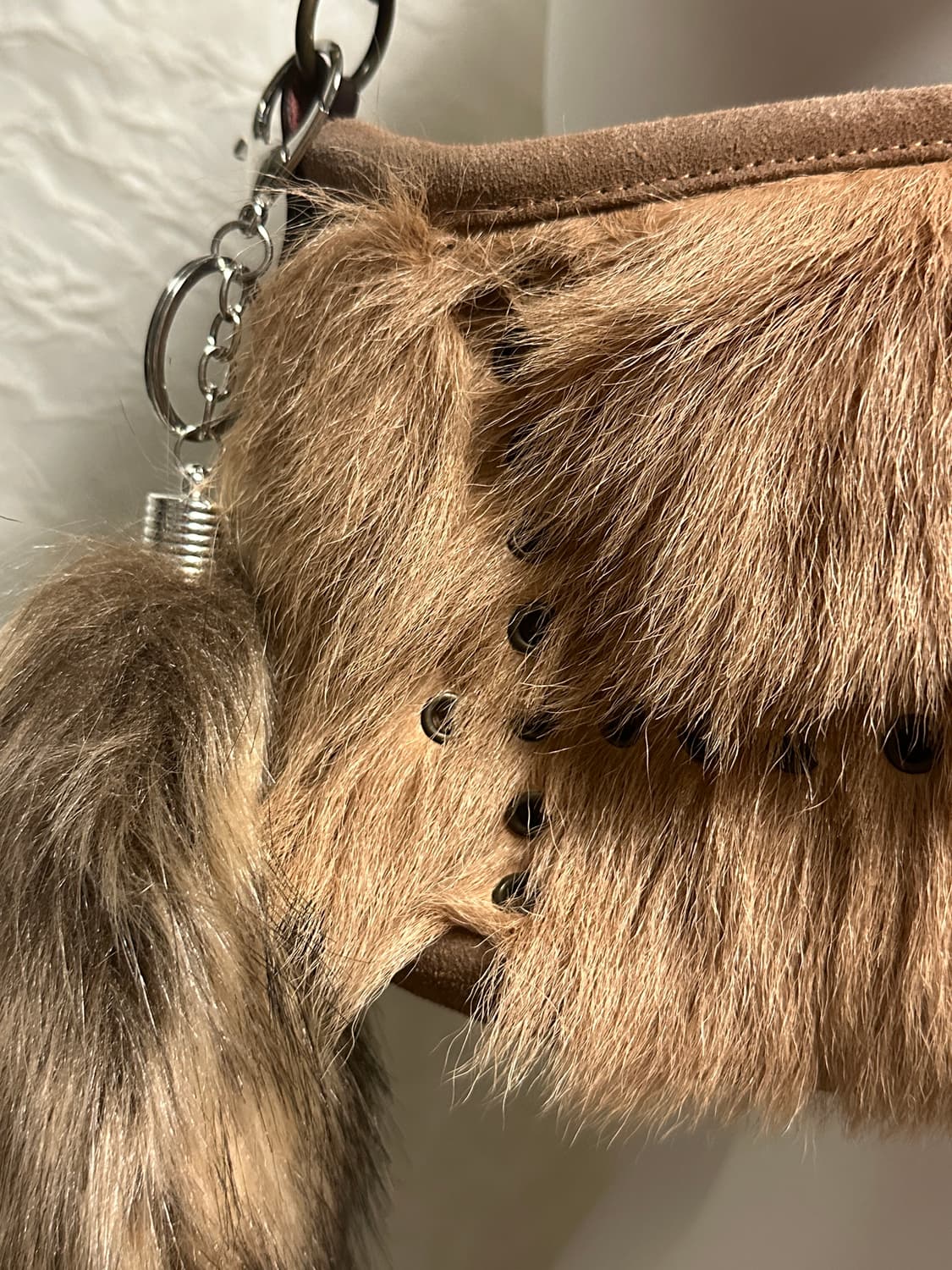 빈티지 리얼퍼 아일렛 스웨이드 숄더백 상품이미지3