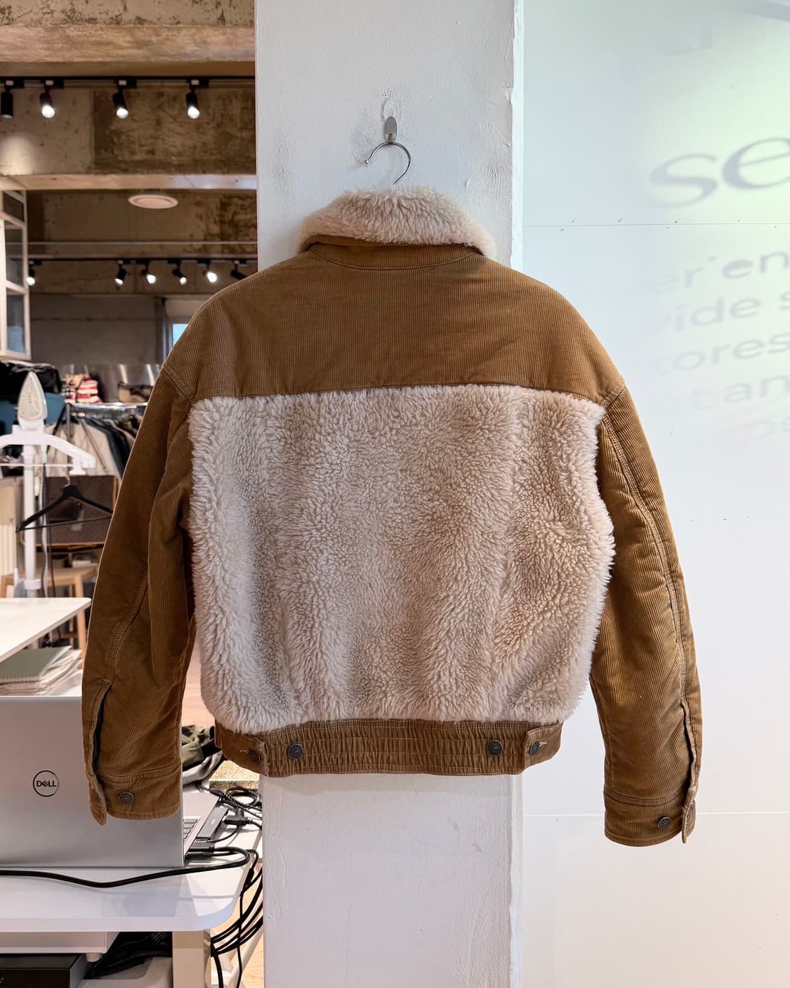 디젤 브라운 W-ARY 플리스 코듀로이 자켓 상품이미지7