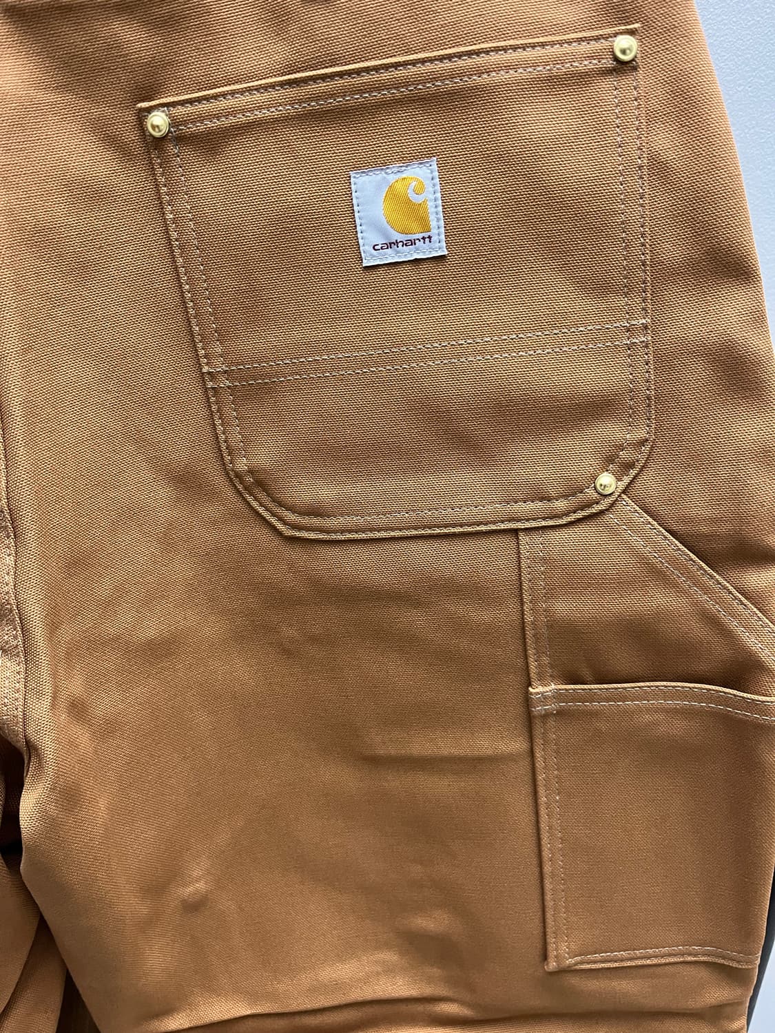 [새상품/택포함] 칼하트 B01 루즈핏 펌 덕 더블니 워크 팬츠 브라운 상품이미지5