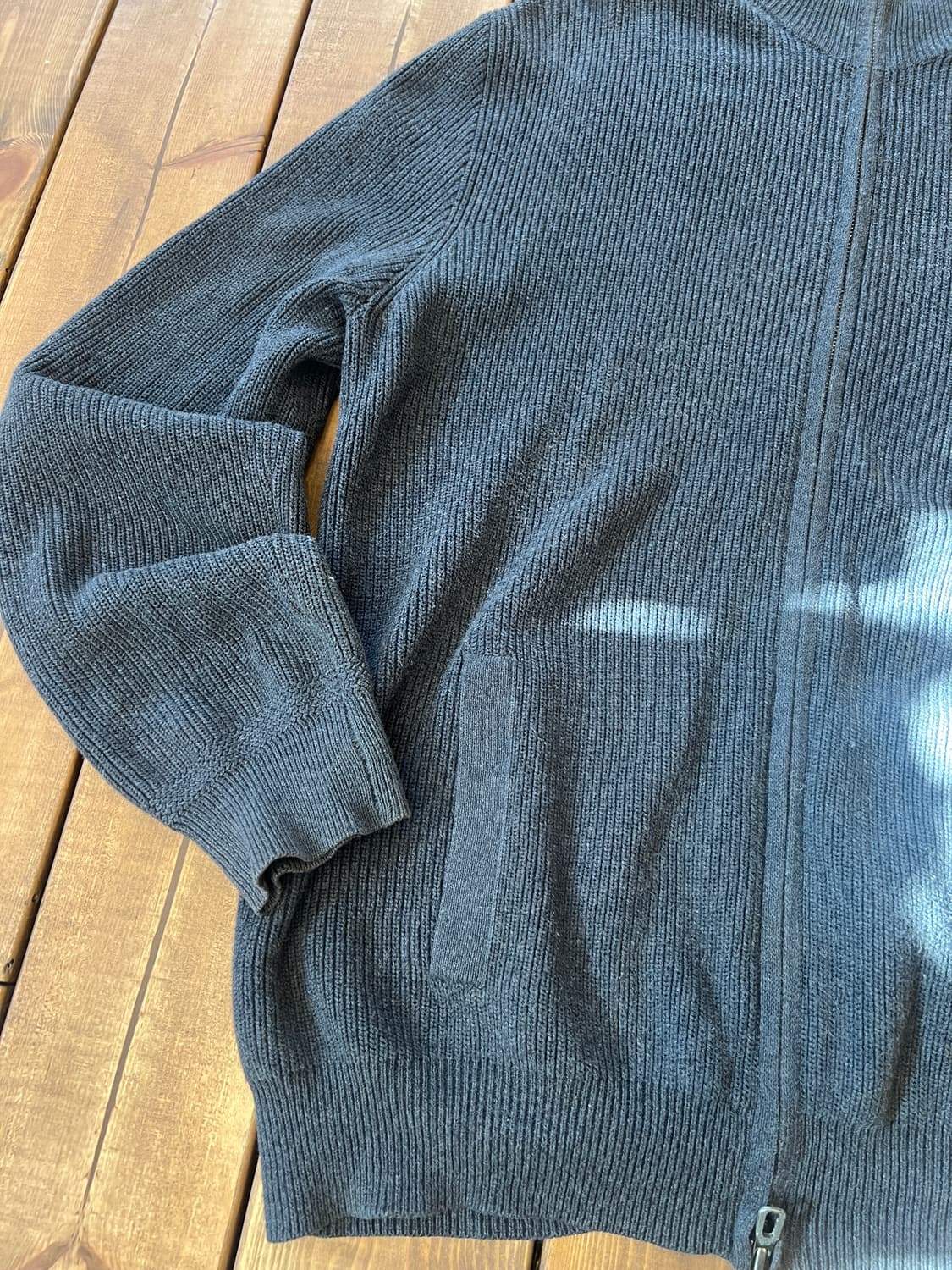 폴로 차콜 니트 집업 상품이미지7