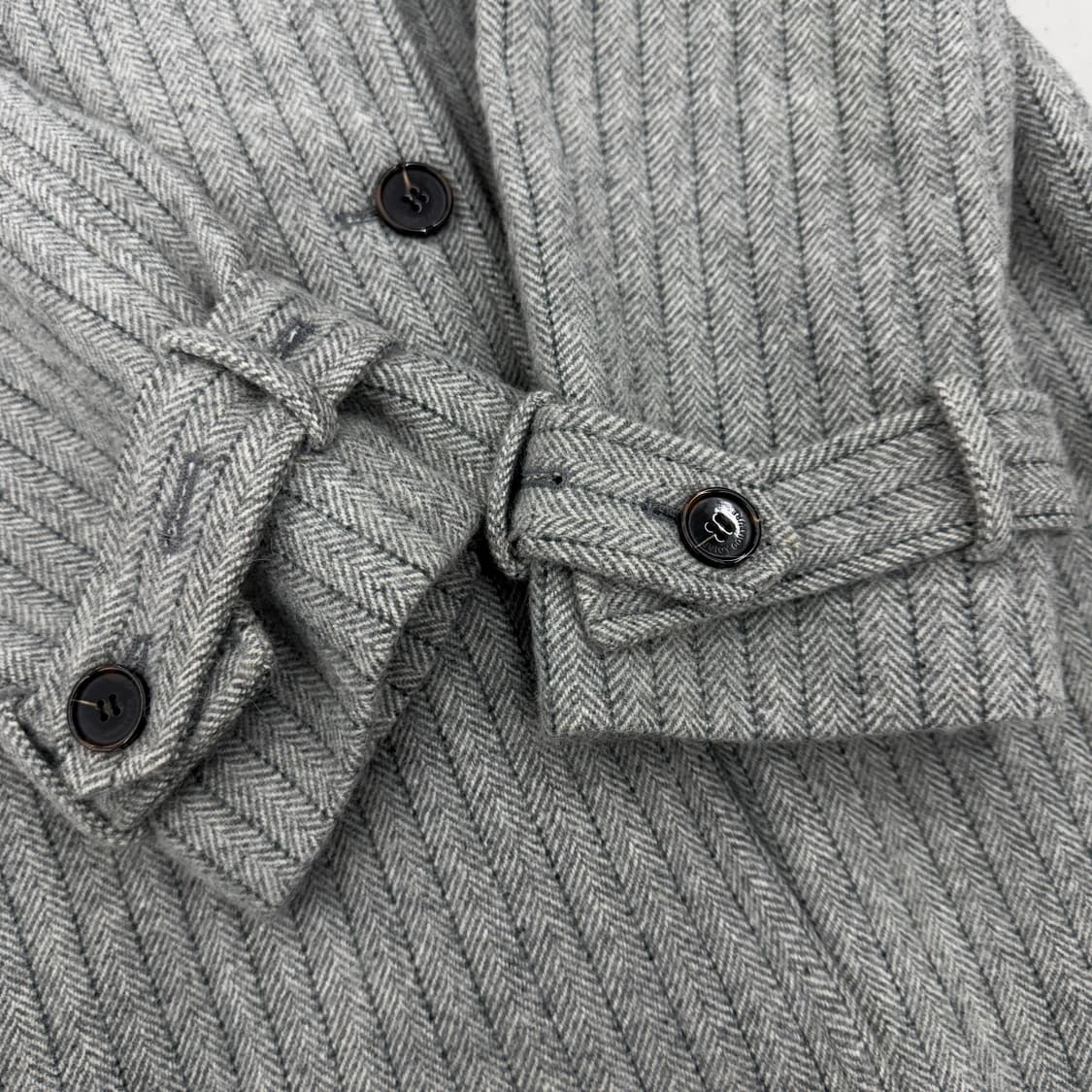 *새상품* 쥬시꾸뛰르 벨티드 스트라이프 트위드 코트 상품이미지5